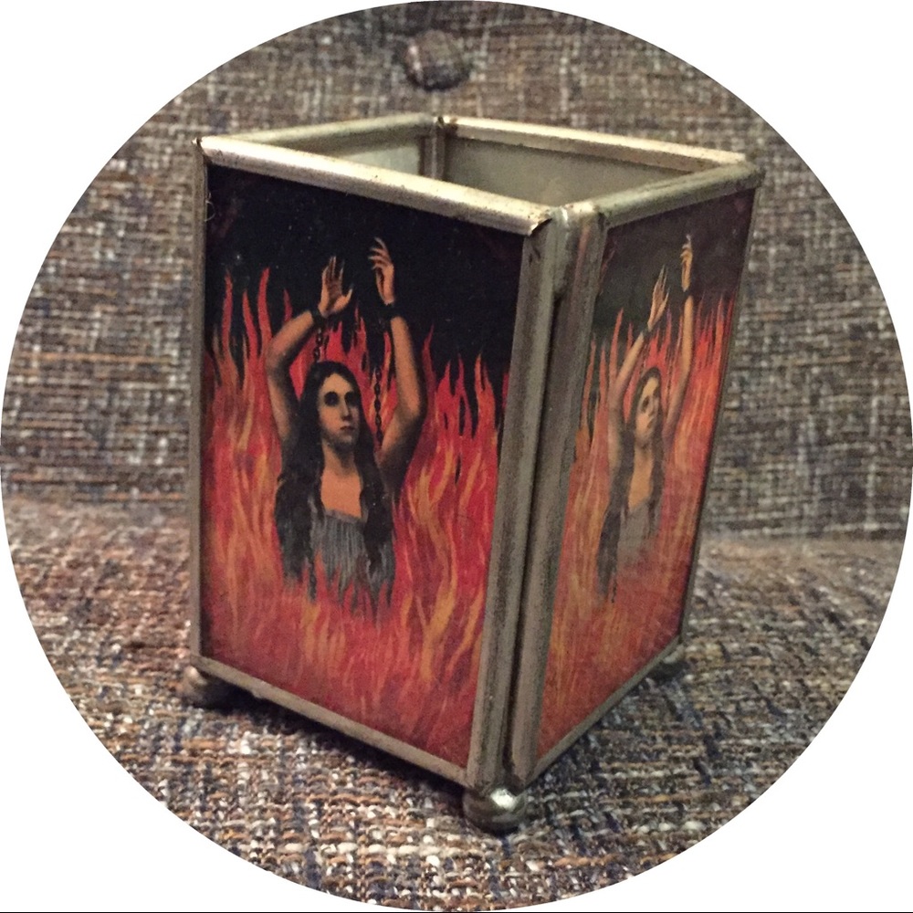 Souls in Purgatory candle holder
